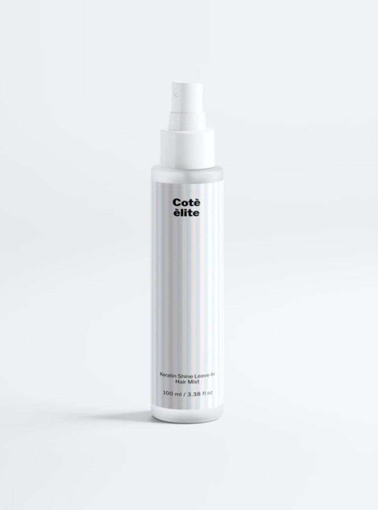 Spray capelli illuminante alla cheratina Cotè èlite, flacone leave-in per lucentezza e protezione capelli