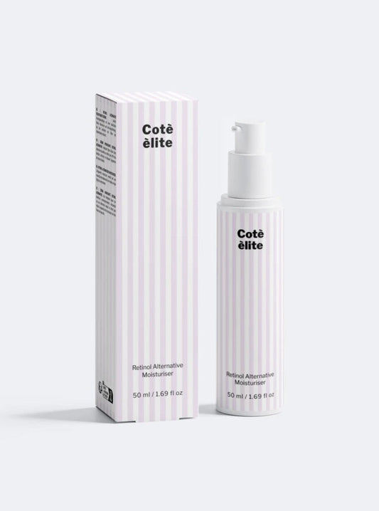 Crema viso anti-età alternativa al retinolo Cotè èlite, vasetto texture setosa